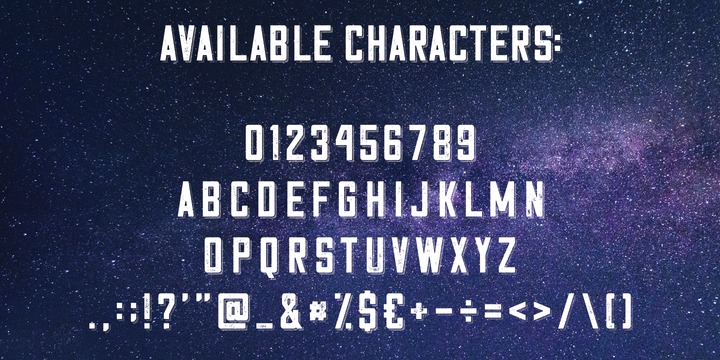 Example font Cosmic Lager #2